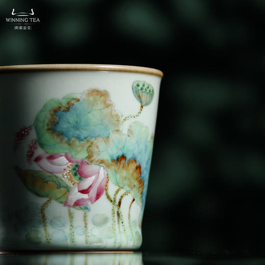 问鼎汝瓷鼎峰系列天青壬寅精工款小可乐杯（初发芙蓉） 商品图2