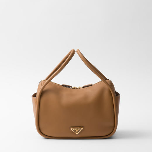 金属三角标 2024新款 女士 皮革双手提单肩包保龄球包 Z-11777 商品图9