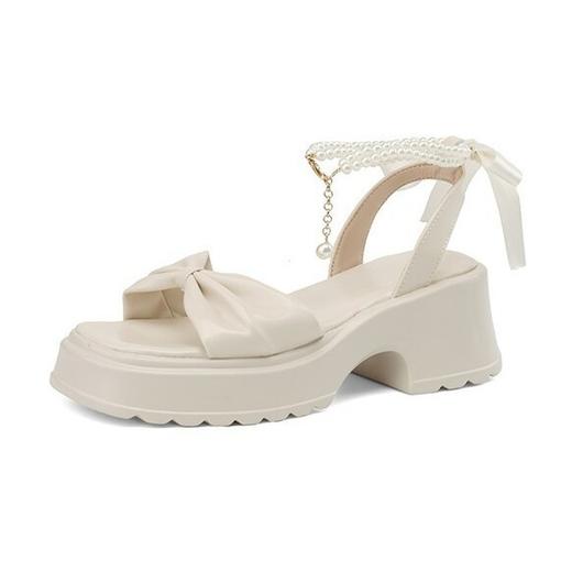 【预售3天】时尚潮流优雅轻便显白厚底罗马凉鞋百搭时尚学院风鞋MY&586-01 商品图4