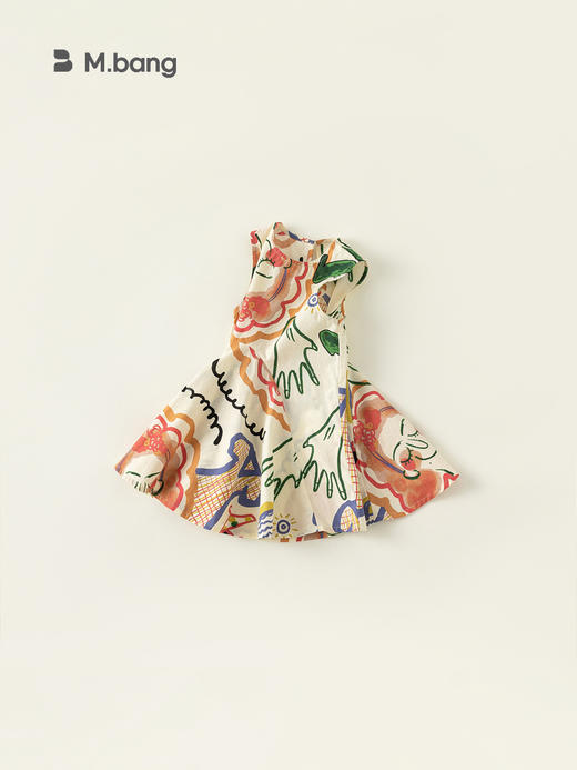 【萌趣可爱儿童涂鸦连衣裙】宥宝女童连衣裙夏季无袖涂鸦中小童a字裙女宝宝儿童裙子 商品图3