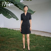 IWY/新款夏季时尚优雅黑色短袖连衣裙薄款酒店接待职业装名媛正Q14238黑色 商品缩略图2
