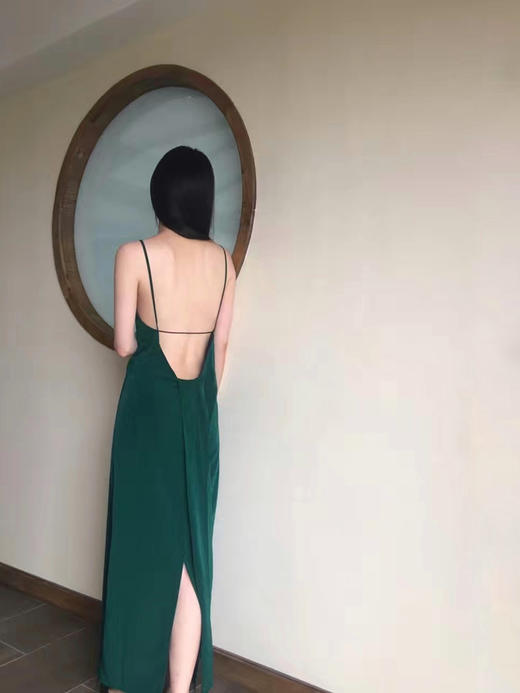 Stolen｜ELYSE dress [ 吊带露背连衣裙  黑 / 绿 ] 商品图6