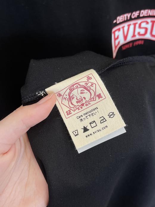 EVISU黑色短袖T恤（波哥试穿2XL，正常穿L就合适） 商品图13