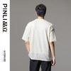 PINLI品立夏季新款龙形刺绣短袖T恤中国风拼接提花宽松男上衣B242111133 商品缩略图2