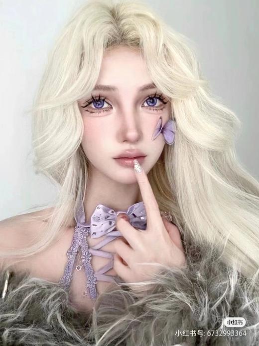 【半年抛实拍大直径】YUKICON-混血-电光系列-电光紫/孔雀绿-14.5mm【半年抛0-800度 无525/575 非离子】 商品图2