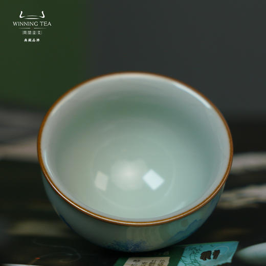 问鼎汝窑伴月杯（蓝色山水）（缺货） 商品图3