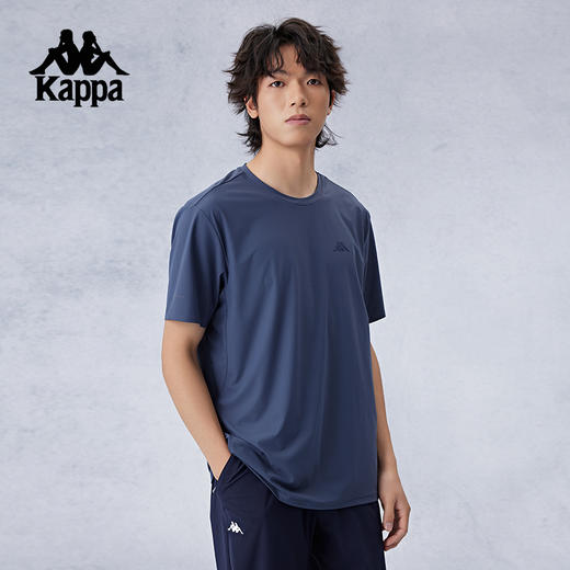 Kappa卡帕背靠背男士短袖t恤2024新款夏凉感防晒运动半袖上衣男款K0E52TD46 商品图1