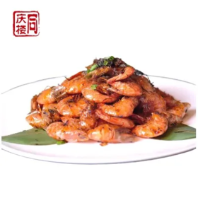 野山蒜爆大虾(份)