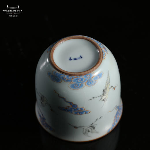 问鼎汝瓷鼎峰系列月白老款手握杯（祥云飞鹤）（缺货） 商品图3