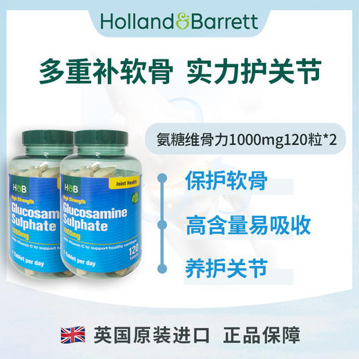 HB 荷柏瑞 氨糖维骨力1000mg120粒/瓶 商品图1