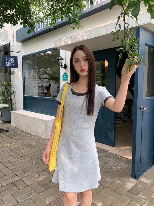 <曾小咸推荐>假两件连衣裙  商品图2