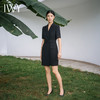 IWY/新款夏季时尚优雅黑色短袖连衣裙薄款酒店接待职业装名媛正Q14238黑色 商品缩略图3