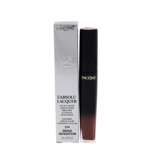 Lancome/兰蔻274唇釉正品漆光黑管口红水光镜面菁纯唇蜜裸色奶茶·【镜面水光】漆光唇釉#274 商品图3