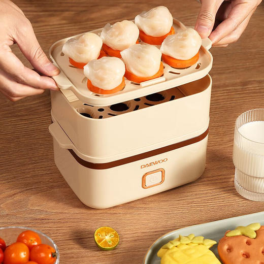 大宇（DAEWOO） 家用煮蛋器小容量多功能蒸蛋蒸包小蒸锅DYZD-150 DYZD-150 双层 商品图1