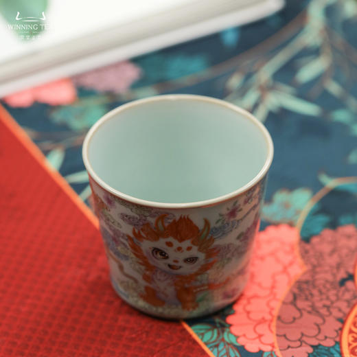 问鼎汝瓷鼎峰系列天青壬寅精工款小可乐杯（龙之风云） 商品图2