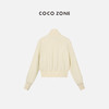 COCO ZONE100%羊毛立领双拉链外套条纹长袖 运动23C19337 商品缩略图7