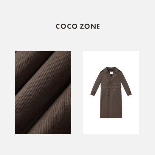 刘一一&COCO ZONE高级感气质翻领宽松风衣通勤风百搭外套24C10075 商品图2