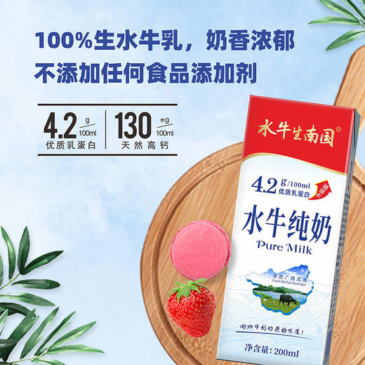 【水牛生南国 水牛纯奶】0添加 4.2g/100ml 乳蛋白 回归牛奶的原始味道 200ml*10盒 商品图5