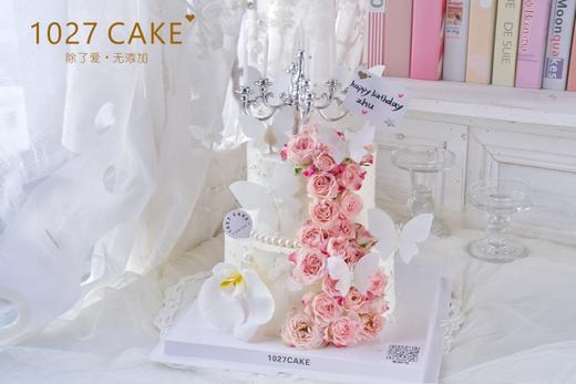1027CAKE | 双层 鲜花蛋糕  烛台 商品图1
