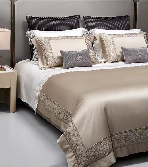 【罗卡芙】B7F 罗卡芙/惠谊/新中式100支双股全棉色织提花四件套/好运连连 商品图0