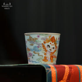 问鼎汝瓷鼎峰系列天青壬寅精工款小可乐杯（龙之风云）