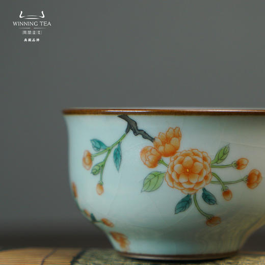 问鼎汝窑照影杯（蝶花）（缺货） 商品图3