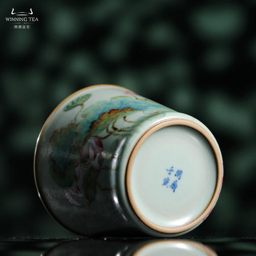 问鼎汝瓷鼎峰系列天青壬寅精工款小可乐杯（初发芙蓉） 商品图3