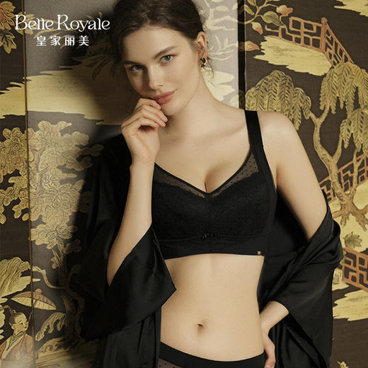 皇家丽美莫奈花园系列薄杯文胸无钢圈轻薄蕾丝款全罩杯内衣WW2F03-1 商品图4