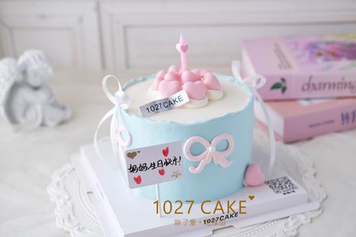 1027CAKE |  少女心蛋糕  爱心蜡烛  蝴蝶结丝带 商品图3