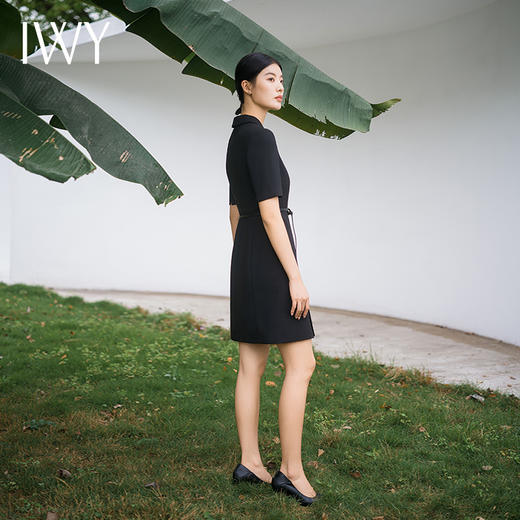 IWY/黑色连衣裙女薄款售楼部案场夏季职业套装裙酒店前台接待工作装OLQ14242 商品图4