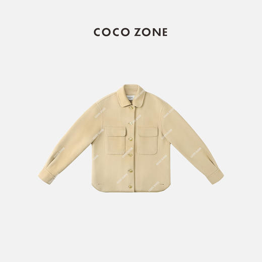 刘一一&COCO ZONE23冬新款女士时尚衬衣羊毛混纺毛呢外套23C30202 商品图0