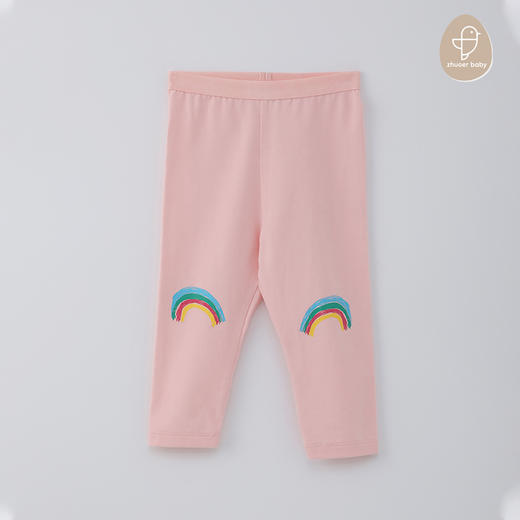 【夏季爆款】卓儿女童纯棉打底裤女宝宝裤子夏薄款女孩修身弹力裤子 商品图0