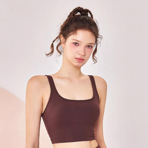 跃牌【禅语梵心】 外穿运动美背一体杯双肩带聚拢收腹性感瑜伽服2150A 商品图2