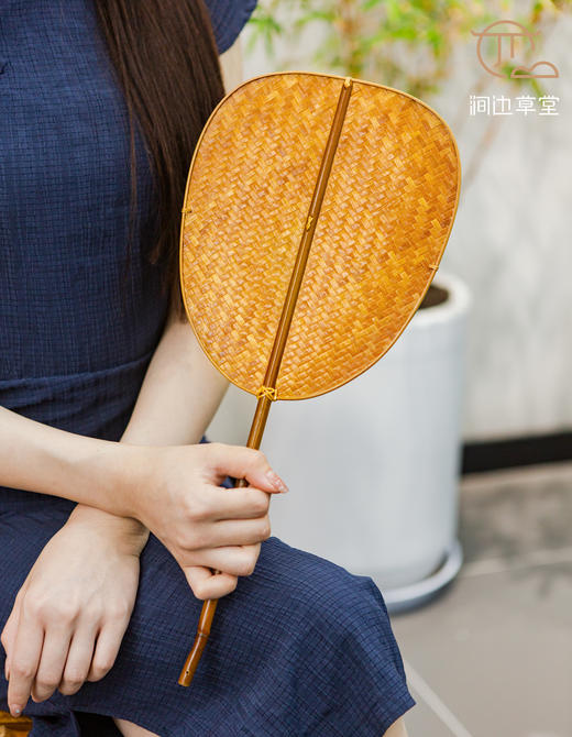 手工竹编恬素竹扇 商品图0