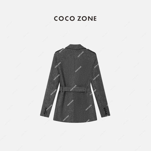 COCO ZONE小香风时尚千鸟格风衣扣腰带内外套 23C19471 商品图1