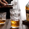 冰川纹玻璃杯水杯 磨砂洋酒杯锤纹杯 1个 大口茶杯酒杯水壶杯子夏季咖啡冷饮杯 商品缩略图6