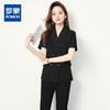 【双排扣短袖西服+长裤】罗蒙夏季女士套装商务时尚百搭两件套女 商品缩略图0