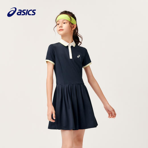 ASICS/亚瑟士童装2024年秋季新款中大童时尚风百搭运动网球连衣裙 商品图1
