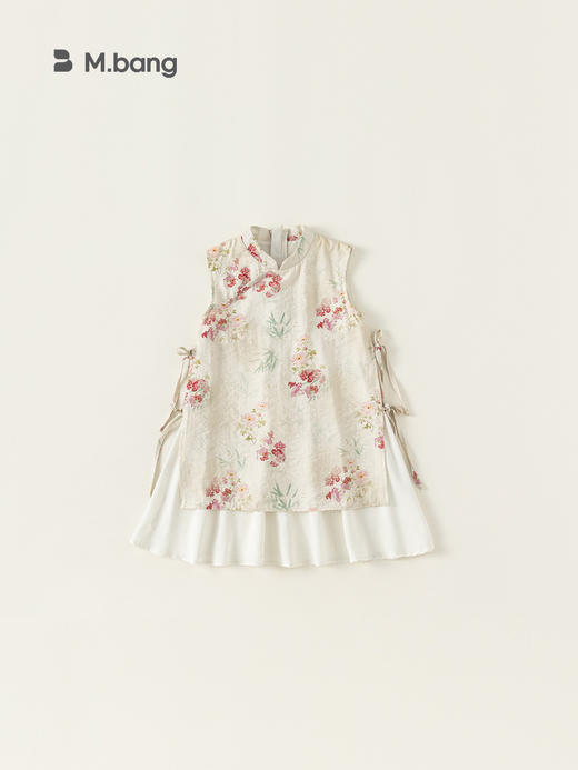 【新中式国风连衣裙】宥宝童装夏季新品儿童汉服新中式女童碎花旗袍连衣裙国风 商品图0