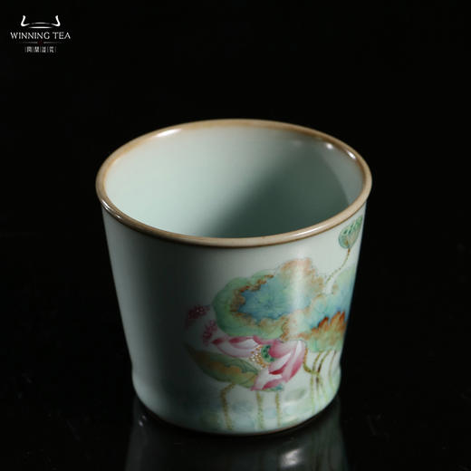 问鼎汝瓷鼎峰系列天青壬寅精工款小可乐杯（初发芙蓉） 商品图1