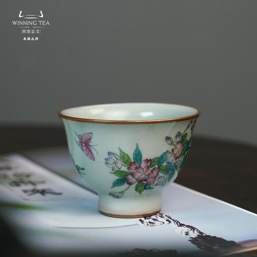 问鼎汝窑妙时杯（虞美人）妙时杯（蝶花）（缺货） 商品图1