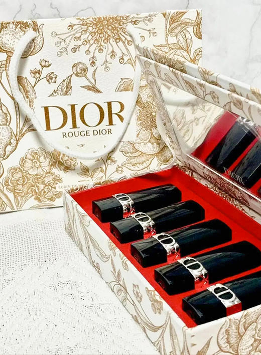 Dior迪奥烈艳蓝金口红小样五件套 丝绒哑光 断货王色号 礼盒包装 商品图2