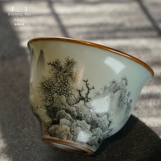 问鼎汝窑鸿福杯(荷间鱼游）（缺货） 压手杯(溪山烟雨）（缺货） 商品图2