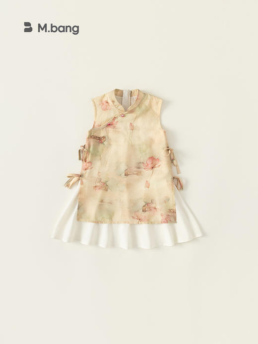 【新中式国风连衣裙】宥宝童装夏季新品儿童汉服新中式女童碎花旗袍连衣裙国风 商品图3