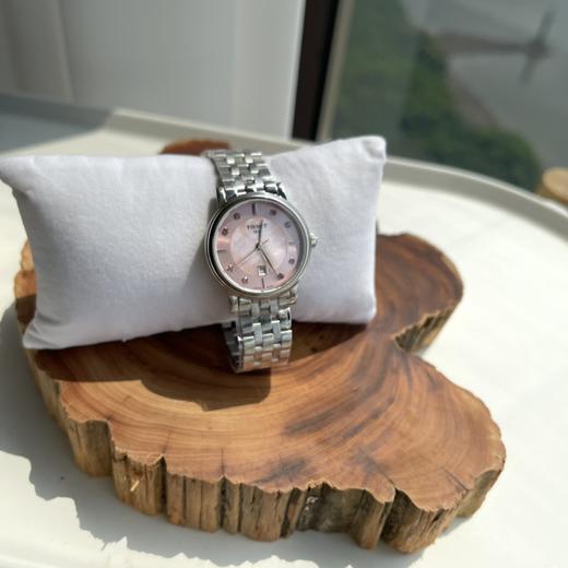 Tissot天梭官方卡森臻我粉色贝母表盘石英钢带手表女表 商品图3