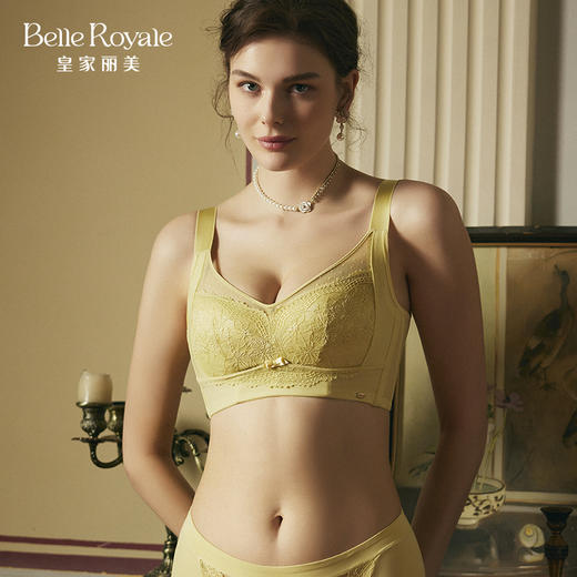 皇家丽美莫奈花园系列薄杯文胸无钢圈轻薄蕾丝款全罩杯内衣WW2F03-1 商品图3