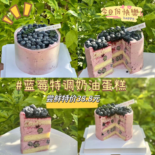 蓝莓特调奶油蛋糕 商品图0