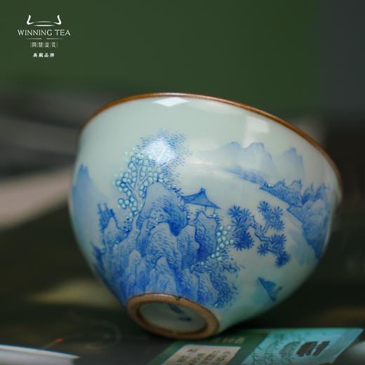 问鼎汝窑伴月杯（蓝色山水）（缺货） 商品图2