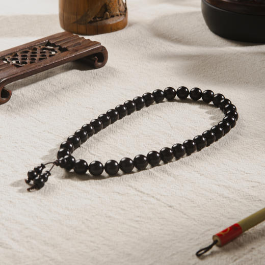 清代紫檀家具老料制三十六颗手持(圆珠直径1.2cm) 商品图4