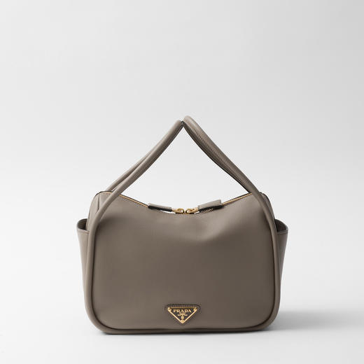 金属三角标 2024新款 女士 皮革双手提单肩包保龄球包 Z-11777 商品图12